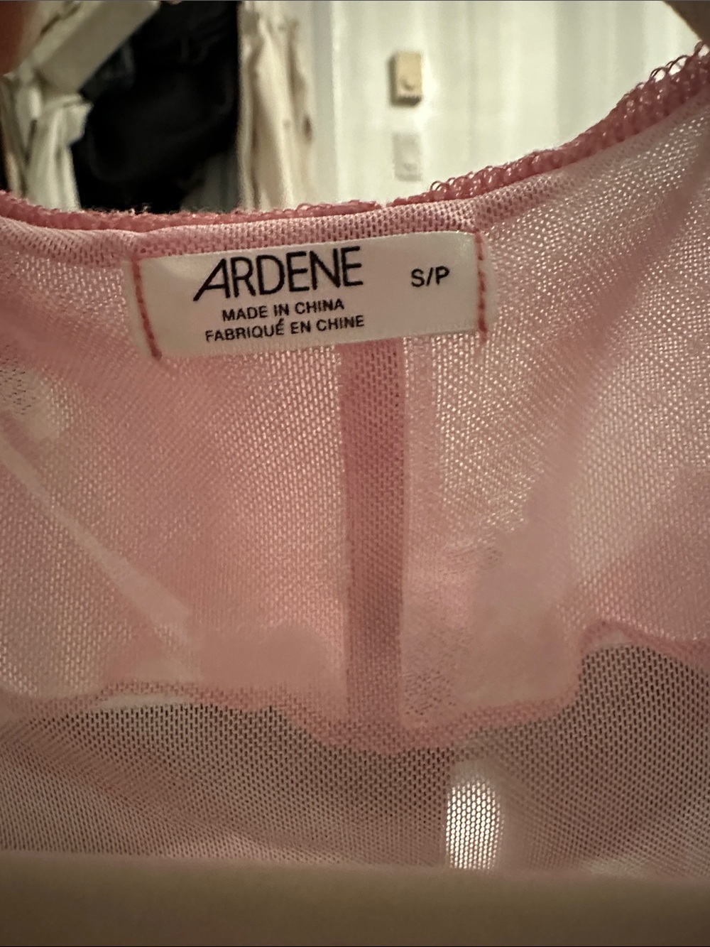 Pink Sheer Ruffle Tie-Front Top - Picture 3 of 3